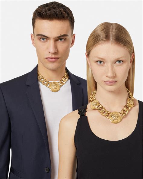 versace medusa necklace replica|versace lock statement necklace.